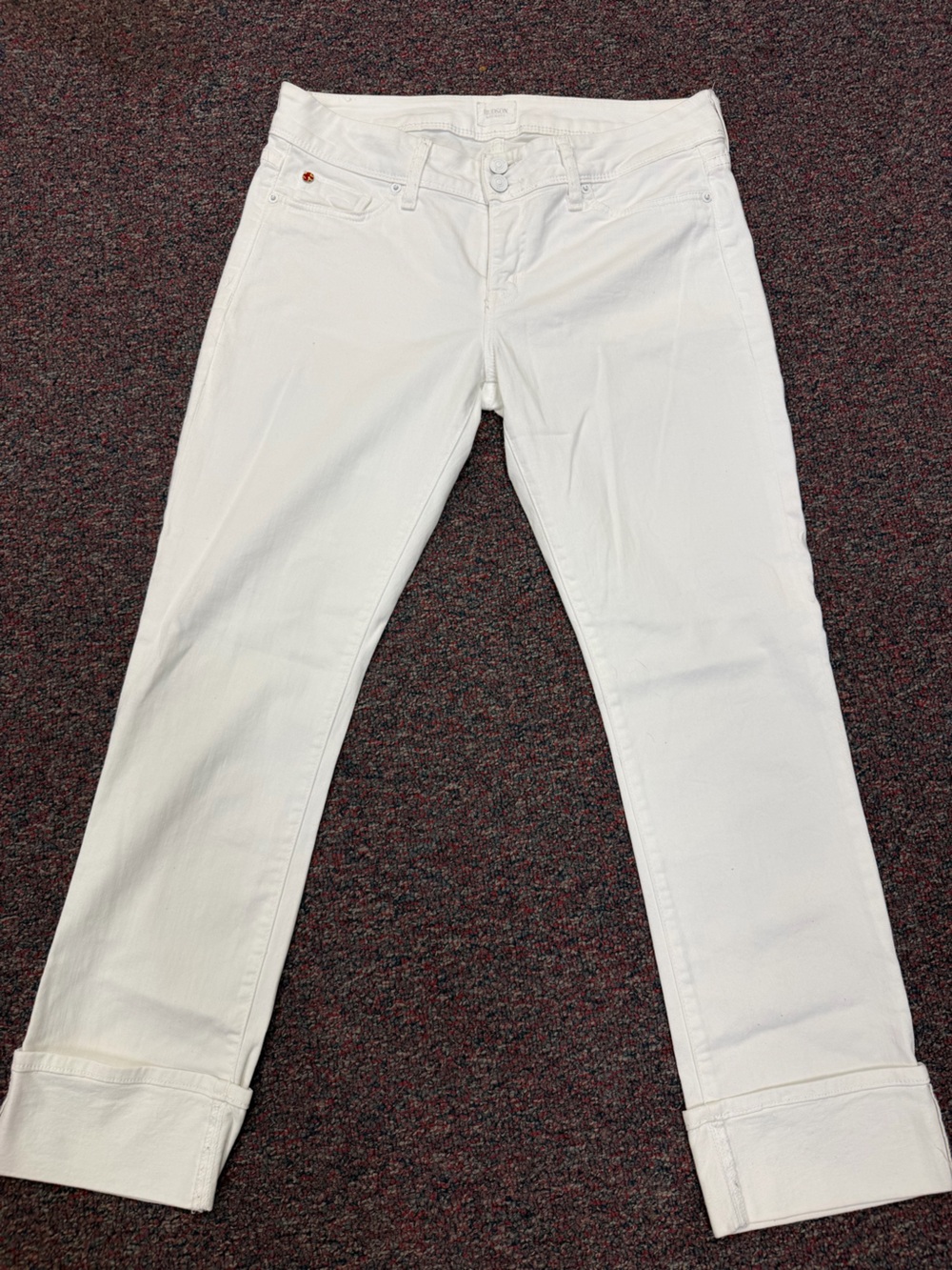 Hudson White Straight-Leg Jeans Sz 30